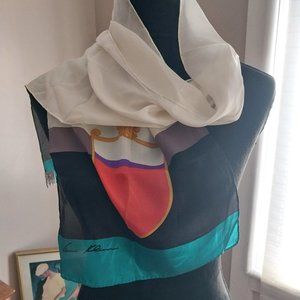 Vintage Anne Klein Silk Scarf | Size OS